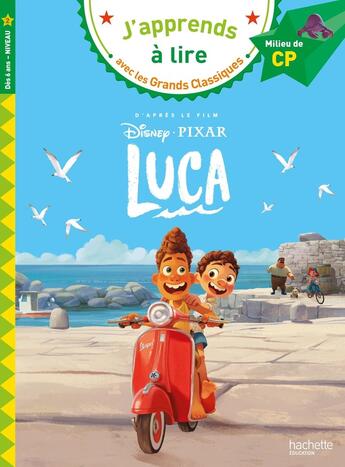 Couverture du livre « Disney - pixar cp niveau 2 luca » de Isabelle Albertin aux éditions Hachette Education