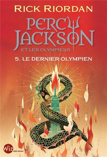 Couverture du livre « Percy Jackson Tome 5 : Le dernier Olympien » de Rick Riordan aux éditions Albin Michel