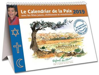 Couverture du livre « Le calendrier de la paix 2019 » de Enfants Des Oliviers aux éditions Aquar'ailes