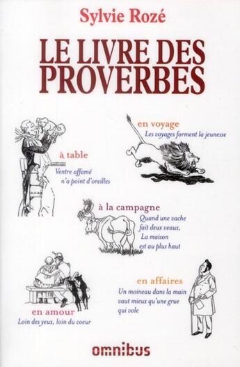 Couverture du livre « Le livre des proverbes » de Roze Sylvie aux éditions Omnibus