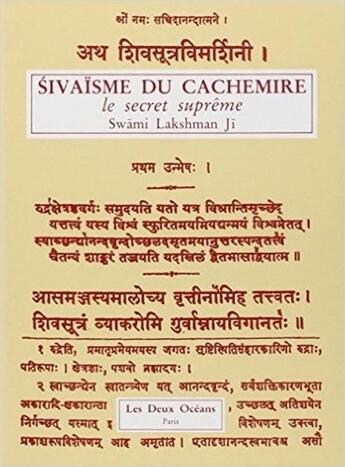 Couverture du livre « Le sivaisme du cachemire - le secret suprême » de Ji Lakshman aux éditions Les Deux Oceans