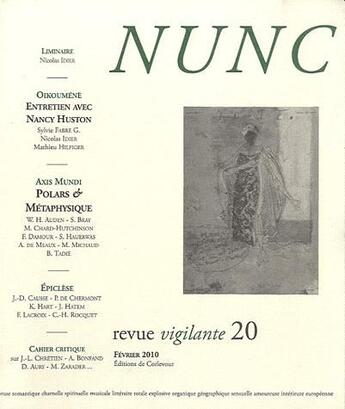 Couverture du livre « Revue nunc n.20 : polars & métaphysique » de Revue Nunc aux éditions Corlevour