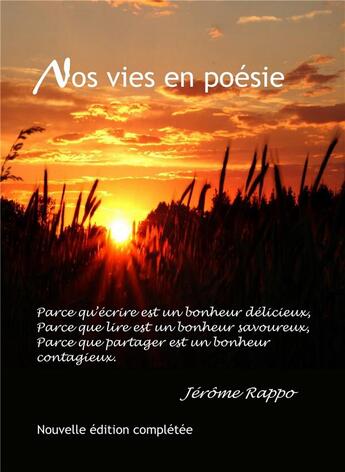 Couverture du livre « Nos vies en poésie » de Jerome Rappo aux éditions Librinova