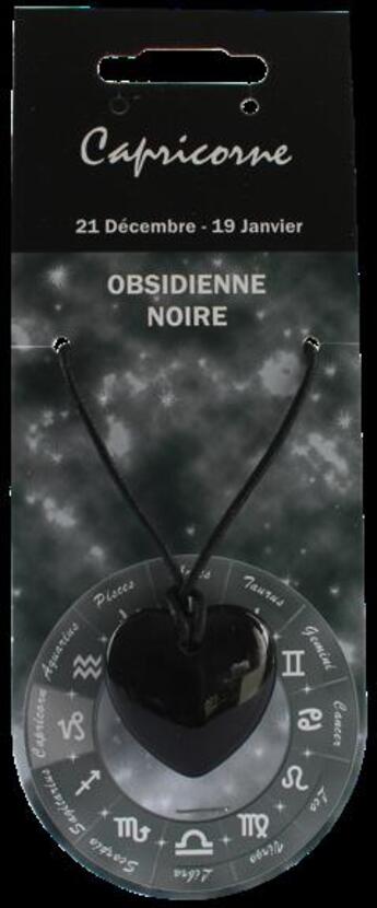 Couverture du livre « Pendentif coeur zodiac - capricorne - obsidienne noire » de  aux éditions Dg-exodif