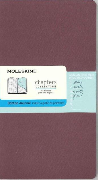 Couverture du livre « Cahier chapitres pointillé grand format prune » de  aux éditions Moleskine