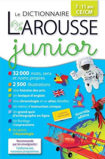 Couverture du livre « Larousse dictionnaire junior » de  aux éditions Larousse