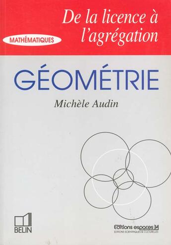 Couverture du livre « Geometrie » de Audin aux éditions Belin