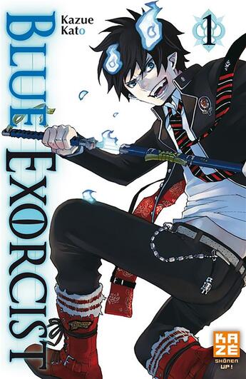 Couverture du livre « Blue exorcist t.1 » de Kazue Kato aux éditions Crunchyroll