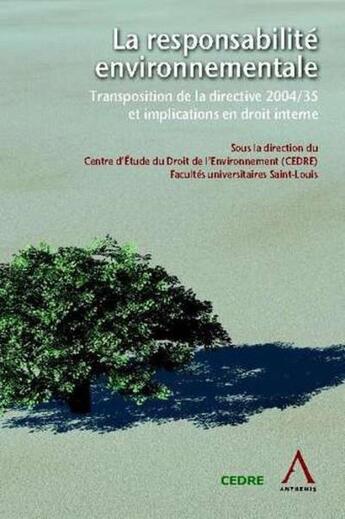 Couverture du livre « La responsabilité environnementale » de  aux éditions Anthemis