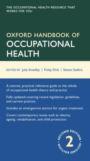 Couverture du livre « Oxford Handbook of Occupational Health » de Julia Smedley aux éditions Oup Oxford