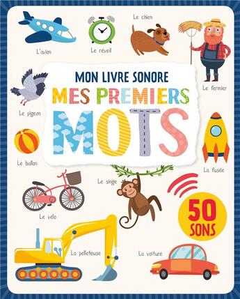 Couverture du livre « Mon livre sonore : mes premiers mots » de  aux éditions 1 2 3 Soleil