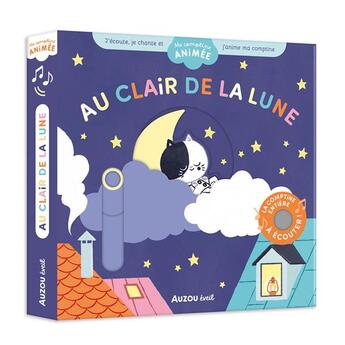 Couverture du livre « Ma comptine animée : Au clair de la lune » de Coline Citron aux éditions Auzou