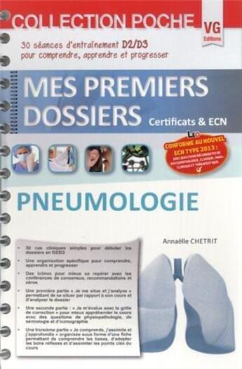 Couverture du livre « Mes premiers dossiers de poche pneumologie » de Chetrit Annaelle aux éditions Vernazobres Grego