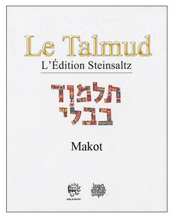 Couverture du livre « Talmud ; Babli Sanhedrin 1 t.13 » de Adin Steinsaltz aux éditions Biblieurope