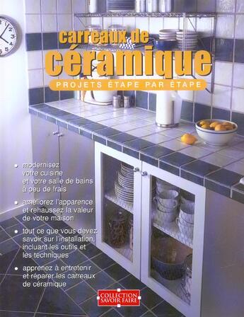 Couverture du livre « Carreaux de céramique ; projets étape par étape » de  aux éditions Modus Vivendi