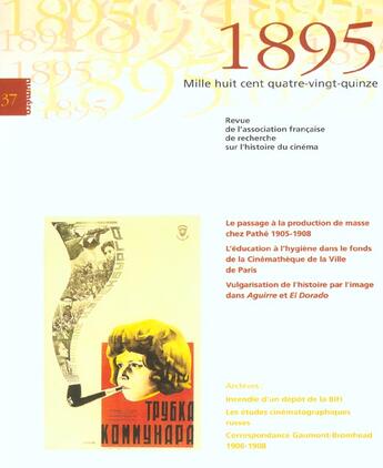 Couverture du livre « Revue 1895 N.37 ; Juillet 2002 » de  aux éditions Afrhc