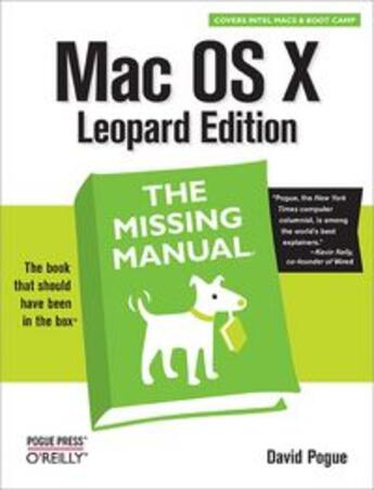 Couverture du livre « Mac OS X Leopard: The Missing Manual » de Pogue David aux éditions O'reilly Media