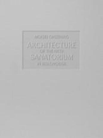 Couverture du livre « Architecture of the nktp sanatorium in kislovodsk » de Ginzburg Moisei aux éditions Thames & Hudson