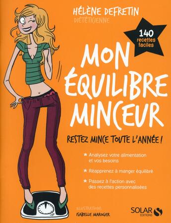 Couverture du livre « Mon cahier : équilibre minceur » de Helene Defretin aux éditions Solar