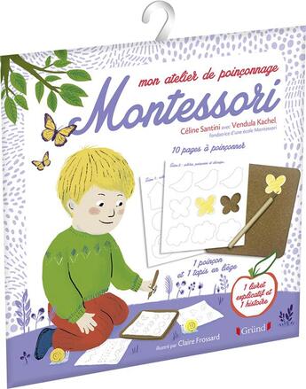 Couverture du livre « Mon atelier de poinconnage montessori » de Santini/Kachel aux éditions Grund