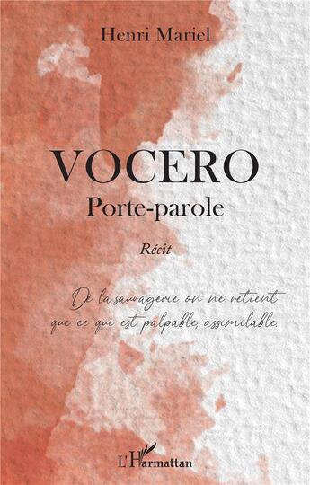 Couverture du livre « Vocero, porte-parole » de Henri Mariel aux éditions L'harmattan