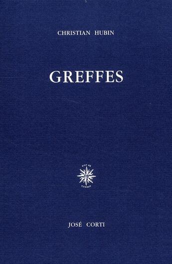 Couverture du livre « Greffes » de Christian Hubin aux éditions Corti