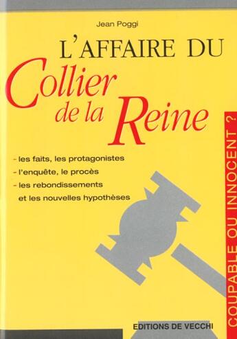 Couverture du livre « L'affaire du collier de la reine » de Jean Poggi aux éditions De Vecchi