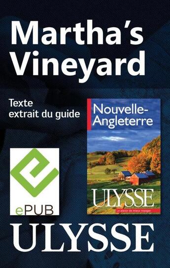 Couverture du livre « Martha's Vineyard » de  aux éditions Ulysse