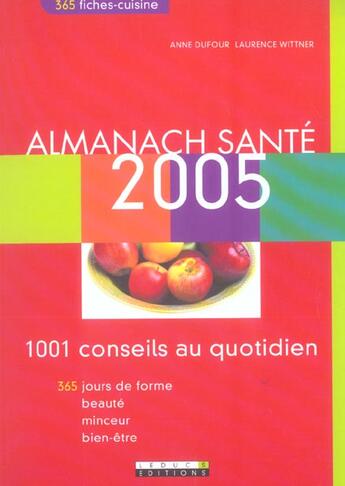 Couverture du livre « Almanach santé2005 (édition 2005) » de Anne Dufour aux éditions Leduc