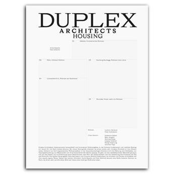 Couverture du livre « Duplex architects » de Ludovic Balland et Nele Dechmann aux éditions Park Books