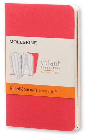 Couverture du livre « Carnet volant set de 2 ligne tres pt fmt rouge geranium » de Moleskine aux éditions Moleskine