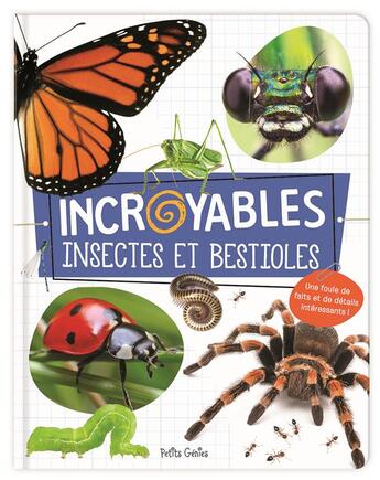 Couverture du livre « Incroyable insectes et bestioles ; une foule de faits et de détails intéressants ! » de Shutterstock et Claire Chabot aux éditions Shoebox Media