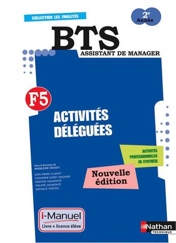 Couverture du livre « Finalites 5 - activites deleguees bi-media i-manuel les finalites livre de l'eleve » de Cluniat/Doussy aux éditions Nathan