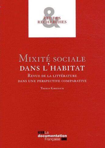 Couverture du livre « Mixité sociale dans l'habitat » de  aux éditions Documentation Francaise
