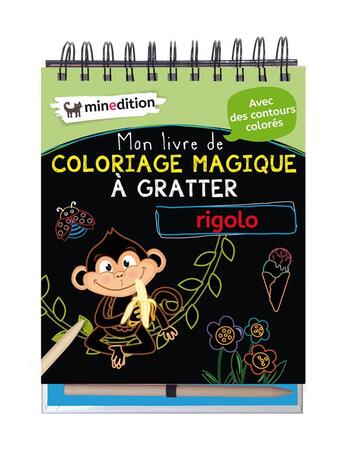 Couverture du livre « Mon livre de coloriage magique a gratter rigolo » de Eva Schindler aux éditions Mineditions
