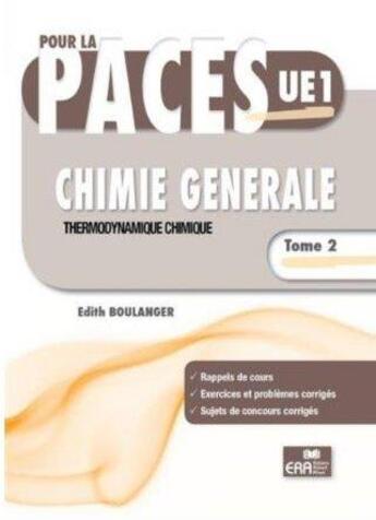 Couverture du livre « Chimie générale Tome 1 » de E. Boulanger aux éditions Era Grego