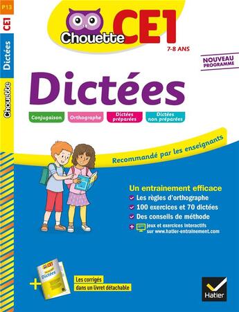 Couverture du livre « Dictees ce1 » de Sophie Valle aux éditions Hatier