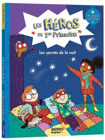 Couverture du livre « Les heros du cp - les heros de 1re primaire - niveau 1 - les secrets de la nuit » de Martins/Dreidemy aux éditions Auzou