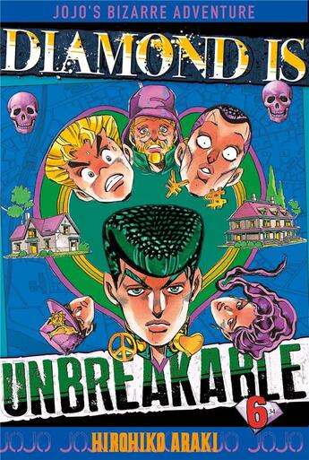 Couverture du livre « Jojo's bizarre adventure - saison 4 ; diamond is unbreakable Tome 6 » de Hirohiko Araki aux éditions Delcourt