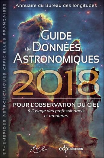 Couverture du livre « Guide de données astronomique (édition 2018) » de  aux éditions Edp Sciences