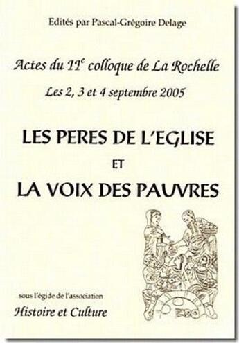 Couverture du livre « Les pères de l'Eglise et la voix des pauvres » de Pascal-Gregoire Delage aux éditions Cerf