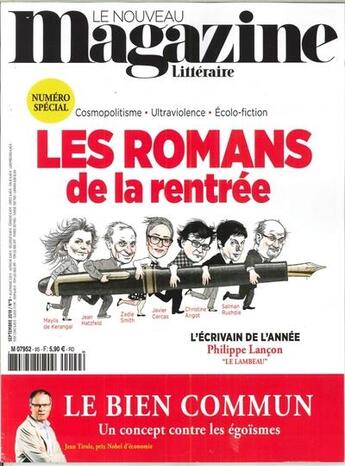 Couverture du livre « Le nouveau magazine litteraire n 9 les romans de la rentree - septembre 2018 » de  aux éditions Le Magazine Litteraire