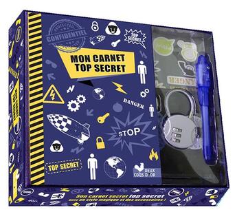 Couverture du livre « Carnet top secret - coffret avec accessoires » de Vandenbroucke Marion aux éditions Deux Coqs D'or