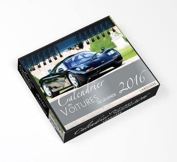 Couverture du livre « Voitures de légendes ; calendrier (édition 2016) » de Samuel Gourbiere aux éditions Larousse