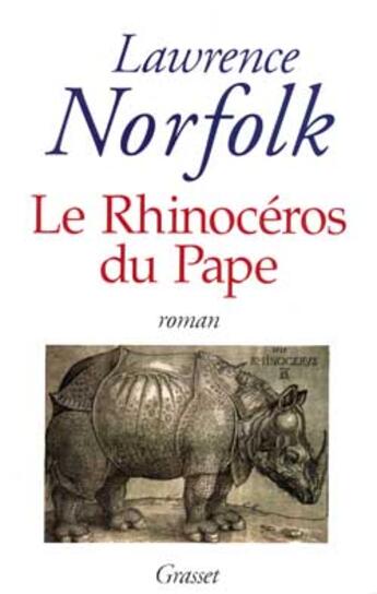 Couverture du livre « Le rhinoceros du pape » de Norfolk-L aux éditions Grasset