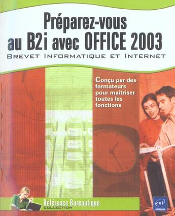 Couverture du livre « Preparez-vous au b2i avec office 2003 » de  aux éditions Eni