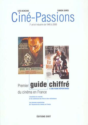 Couverture du livre « Cine passions » de Simon Simsi aux éditions Dixit