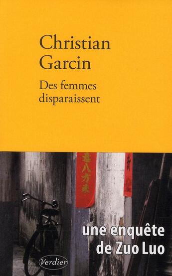 Couverture du livre « Des femmes disparaissent » de Garcin Christian aux éditions Verdier