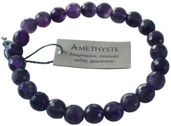 Couverture du livre « Bracelet amethyste perles rondes facettees » de  aux éditions Dg-exodif