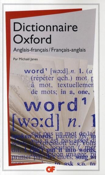 Couverture du livre « Dictionnaire Oxford : anglais-français / français-anglais » de Michael Janes aux éditions Flammarion